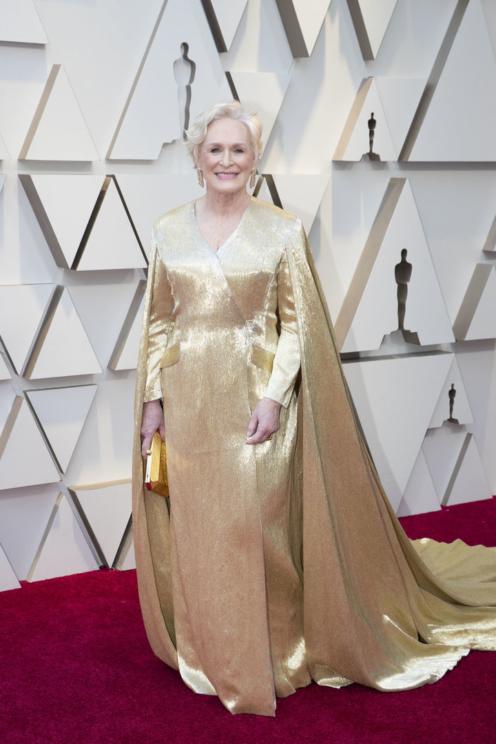   Glenn Close in this Gold, cape number. This would be an insane bridal gown!  