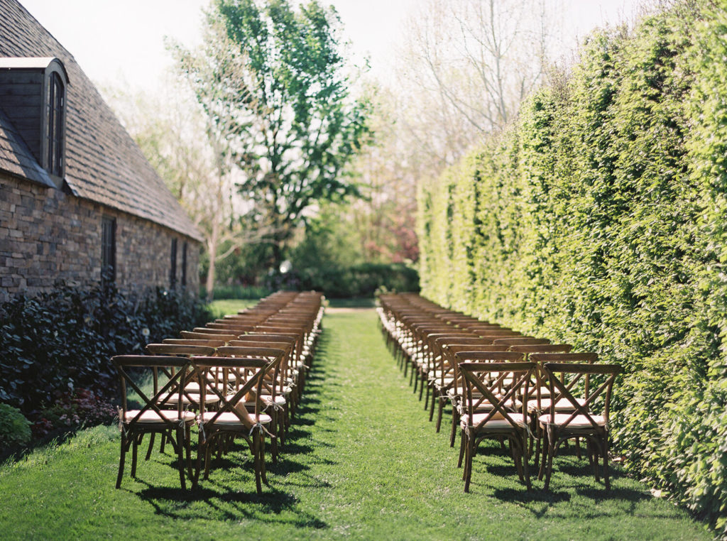 ceremony space for a garden wedding at kestrel park wedding venue