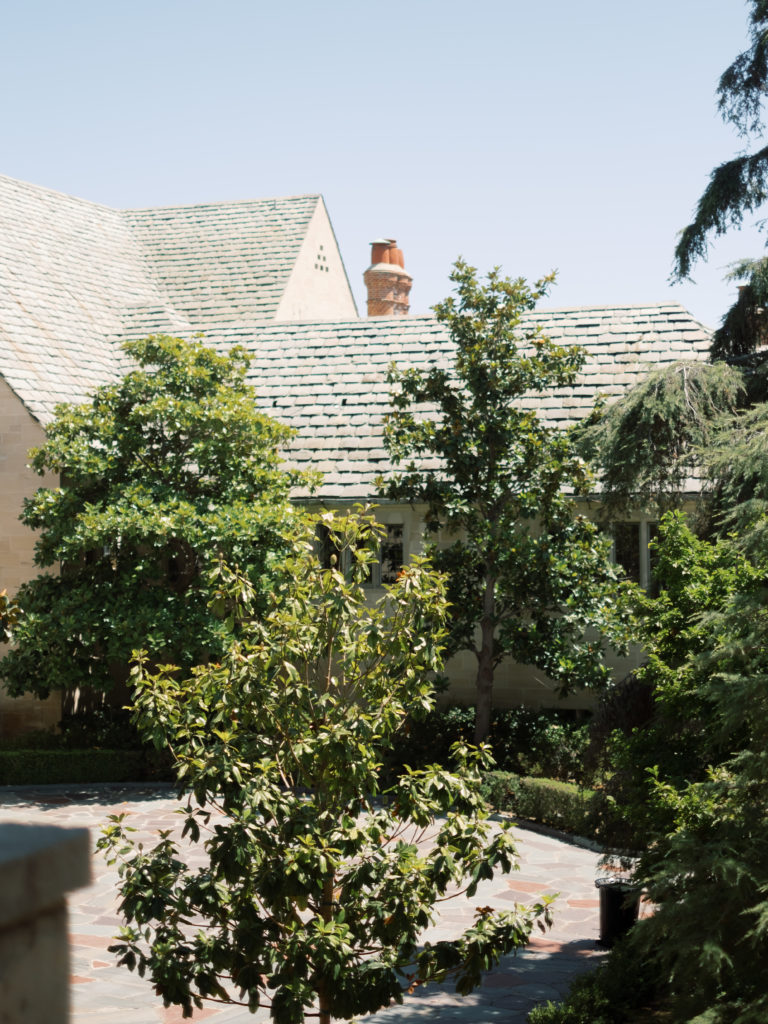 courtyard space for a garden wedding at greystone mansion in Beverly hills